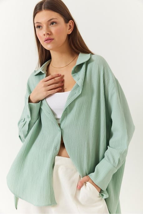Oversized Textuur Shirt - Image 4