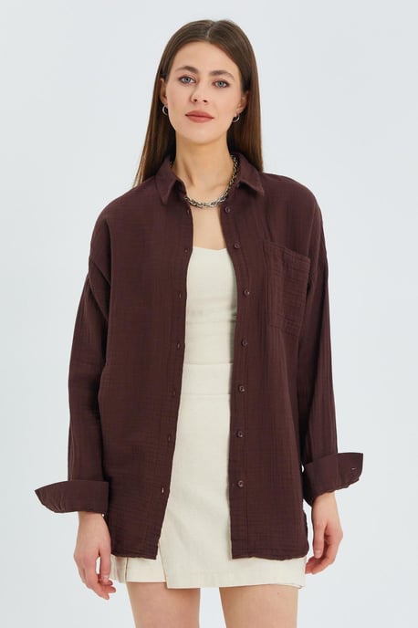 Oversized Shirt met Pocketdetail - Image 1