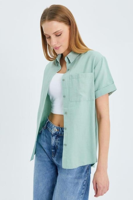 Korte Mouwen Shirt met Zakken - Image 5