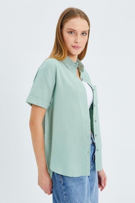 Korte Mouwen Shirt met Zakken - Image 6