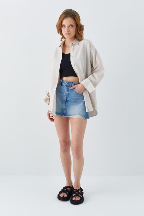 Oversized Poplin Shirt - Image 2