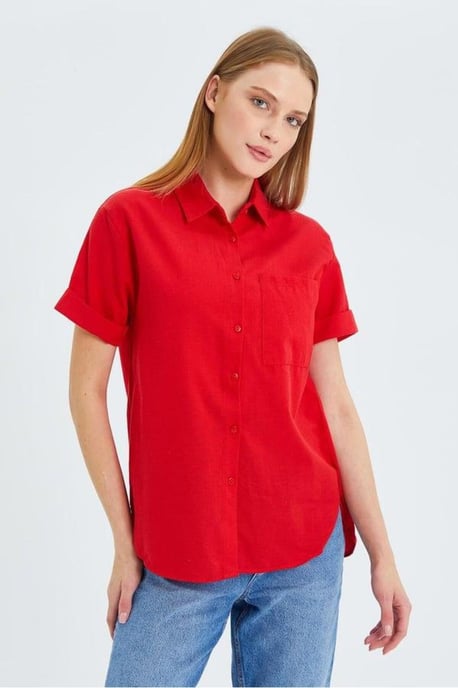 Korte Mouwen Shirt met Zakken - Image 5