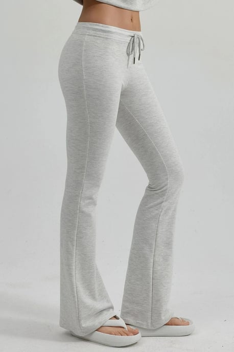 Mid-waist flare leg sweatpants met trekkoord - Image 3