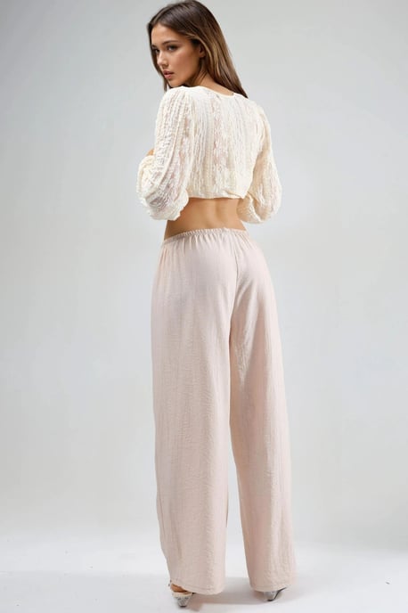 Elastische broek met strikdetail - Image 3