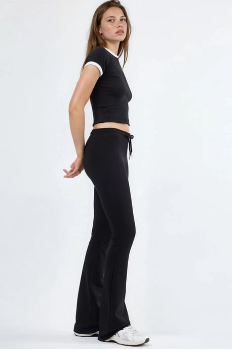 Mid Rise Flared Joggingbroek met Koord - Image 3