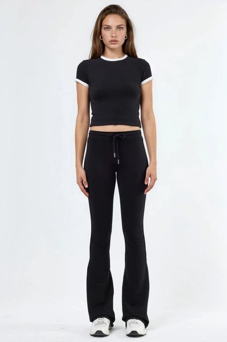 Mid Rise Flared Joggingbroek met Koord - Image 6
