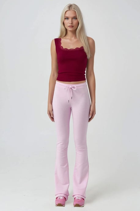 Mid Rise Flared Joggingbroek met Koord - Image 2
