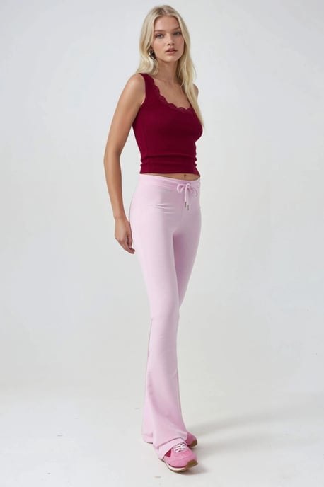 Mid Rise Flared Joggingbroek met Koord - Image 3