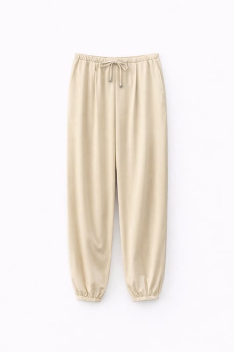Gestructureerde Lange Joggingbroek met Touwsluiting en Zak - Image 6