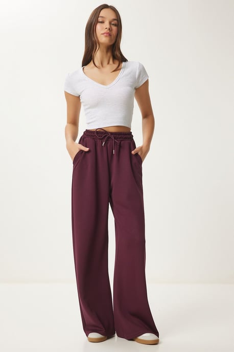 Wijde broek met trekkoord in de taille - Image 2
