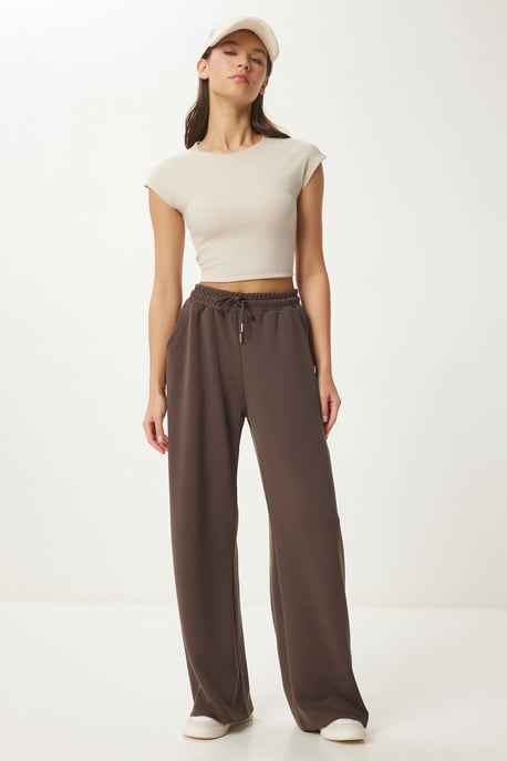 Brede Pijpen Sweatpants met Touwsluiting - Image 2