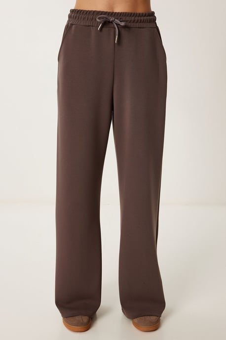Brede Pijpen Sweatpants met Touwtjes in de Taille - Image 4