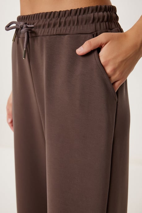 Brede Pijpen Sweatpants met Touwtjes in de Taille - Image 5