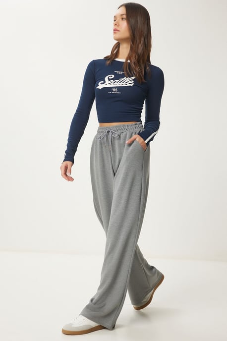 Brede Pijpen Sweatpants met Trekkoord Taille - Image 3