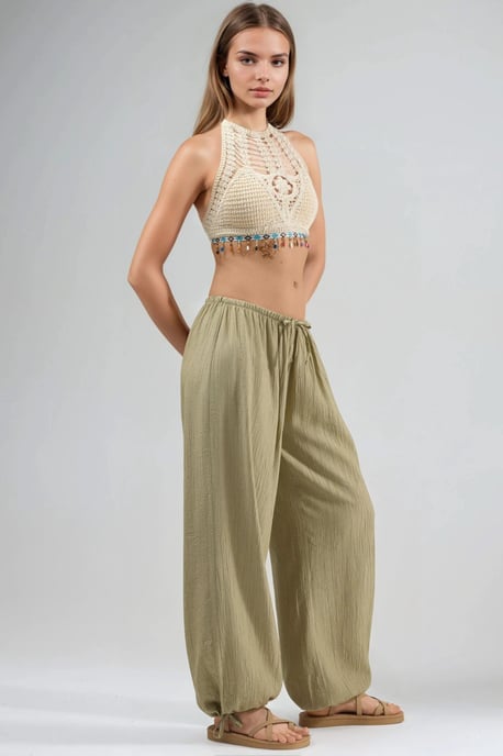 Elastische Broek met Touwdetail - Image 2