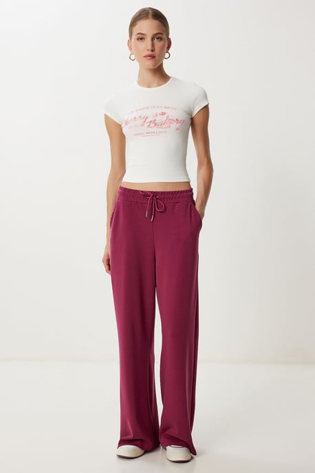 Brede Pijpen Sweatpants met Touwtjesluiting - Image 2