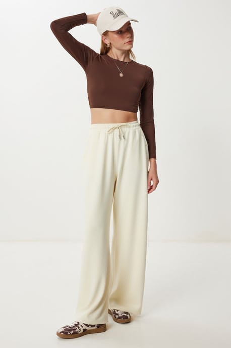Brede Pijpen Sweatpants met Touwsluiting - Image 3