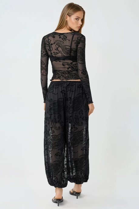 Ontspannen Pas Flockprint Tull Broek - Image 3