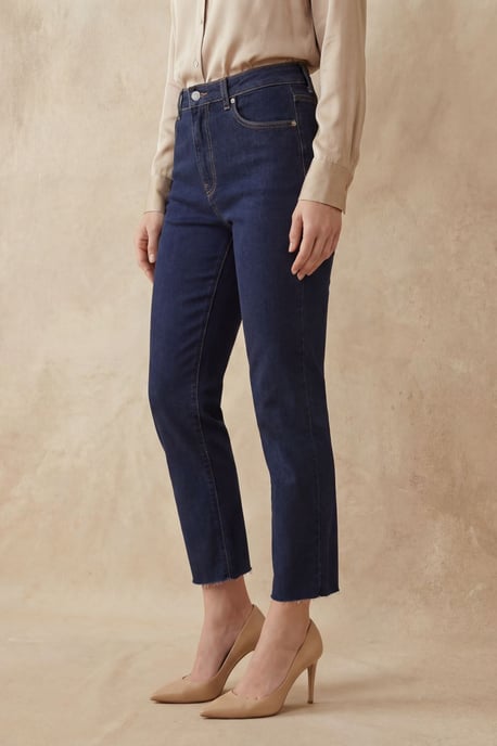 High Waist Skinny Leg Denim Broek - Image 3