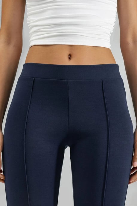 Geribbelde Elastische Flared Broek - Image 5