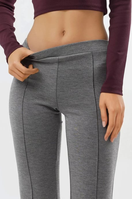 Geribbelde Elastische Flared Broek - Image 6