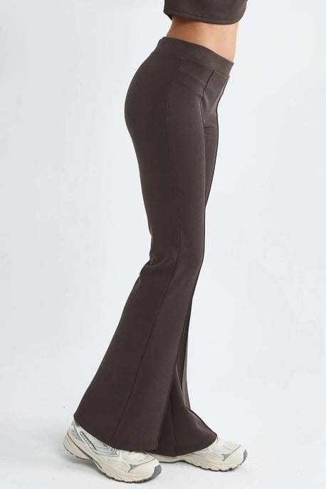 Geribbelde Elastische Flared Broek - Image 2