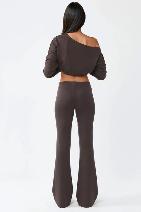 Geribbelde Elastische Flared Broek - Image 5