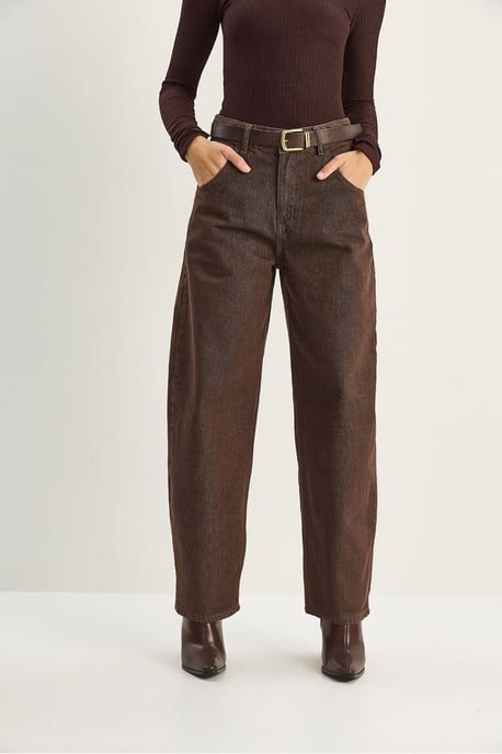 Hooggewaisted Baggy Denim Broek - Image 3