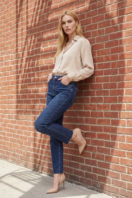 Hoge Taille Skinny Jeans Pants - Image 1