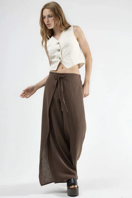 Tapered Taillebroek met Rijgdetail van Crêpe - Image 3