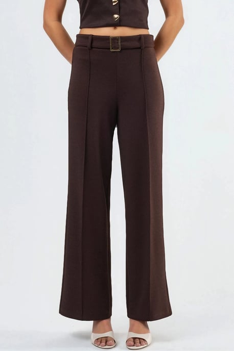 Hoge Taille Rechte Broek met Ceintuur - Image 6