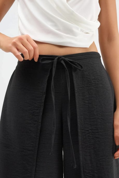 Trekkoord Taille Crepe Broek met Strikdetail - Image 5
