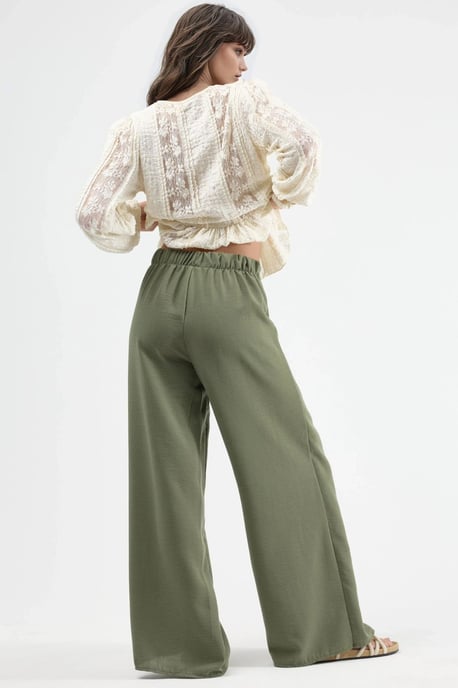 Trekkoord Taille Crepe Broek met Strikdetail - Image 3