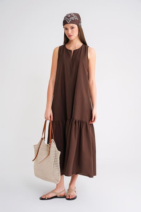 Maxi-jurk met Kraag en Ruffle-details - Image 2