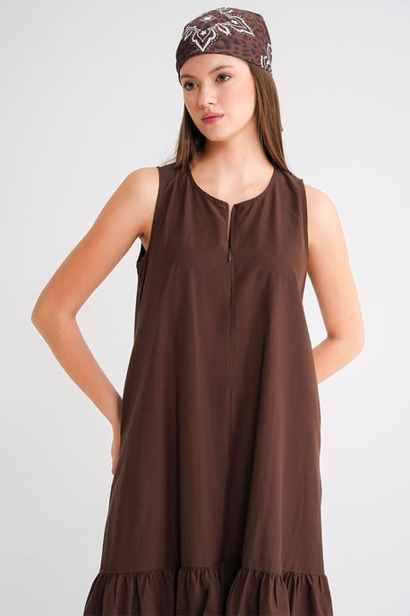 Maxi-jurk met Kraag en Ruffle-details - Image 4