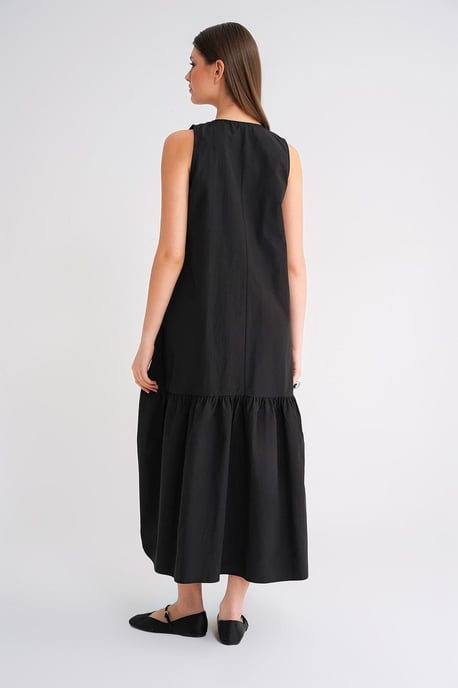 Maxi-jurk met Kraag en Rimpeldetails - Image 6
