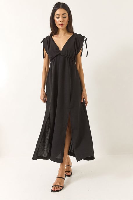 V-hals Maxi Jurk met Splits - Image 3
