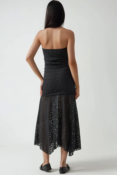 Strapless Kant Midi Jurk - Image 4