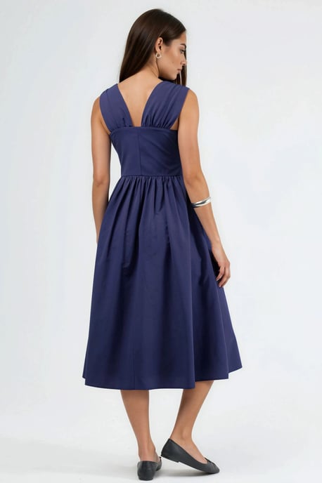 V-hals Midi-jurk met Strikdetail - Image 3