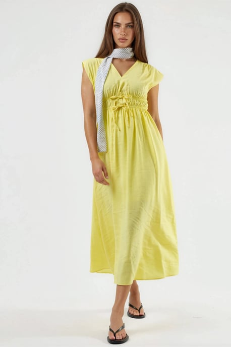 V-hals Midi-jurk met Strikdetail - Image 1