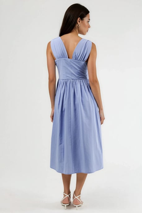 V-hals Midi-jurk met Strikdetail - Image 3