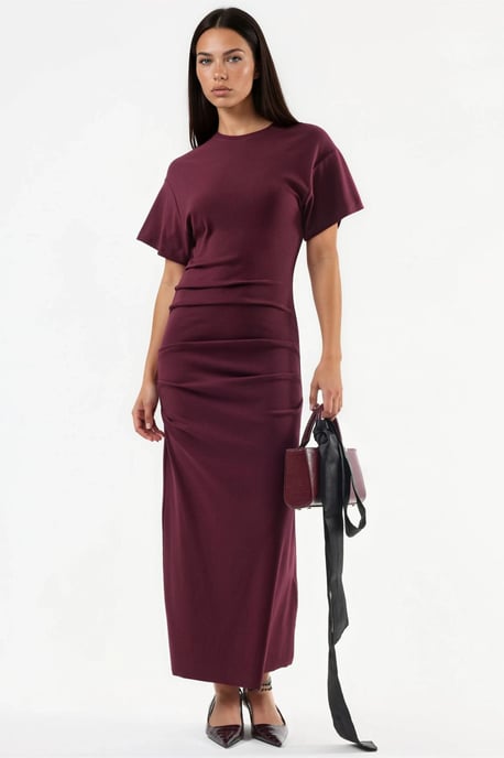 Effen Mouwloze Bodycon Midi Jurk - Image 1
