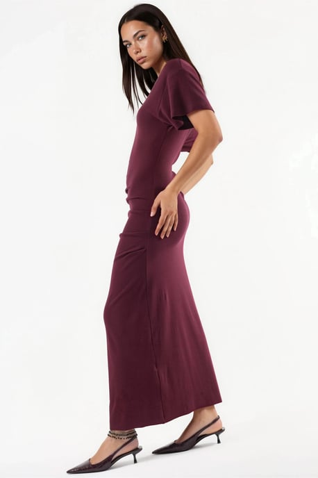 Effen Mouwloze Bodycon Midi Jurk - Image 2