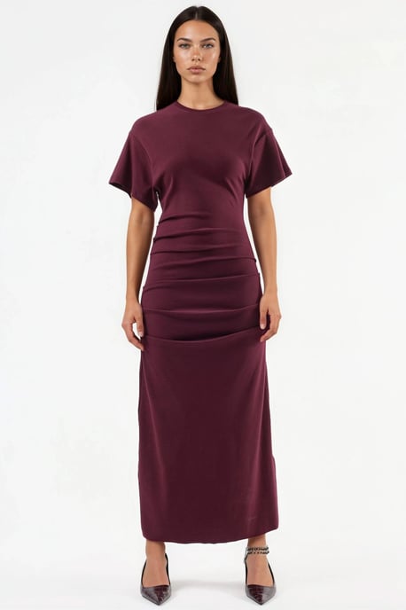 Effen Mouwloze Bodycon Midi Jurk - Image 6