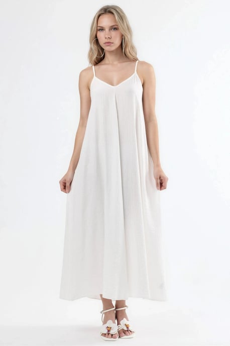 V-hals Midi Slip Jurk - Image 1