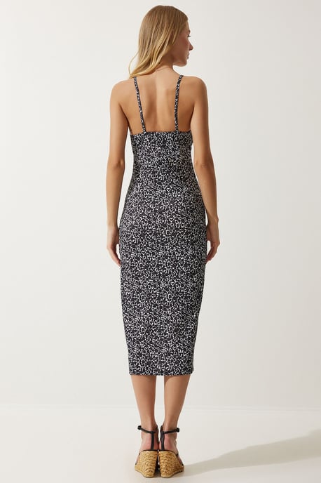 Bloemige Bodycon Midi-jurk met Splits - Image 5