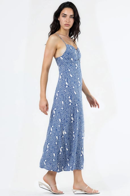 Bloemen Midi Slipdress met Hartkraag - Image 3