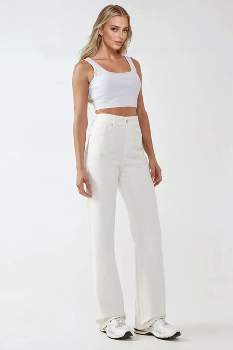Hoge Taille Rechte Jeans - Image 3
