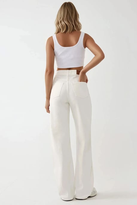 Hoge Taille Rechte Jeans - Image 4