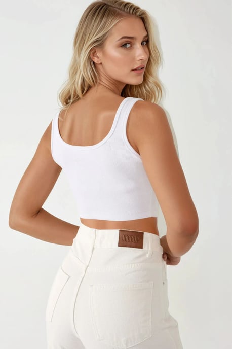 Hoge Taille Rechte Jeans - Image 5